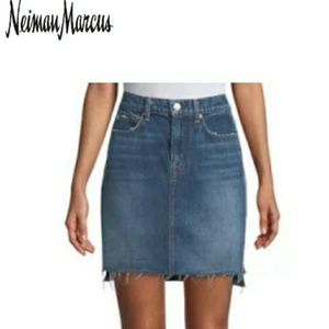 7 For All Mankind Side-Panel A-Line Denim Skirt 32